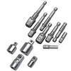 Copechilla 8pcs Hex Shank to Square Socket Drill Socket Adapter