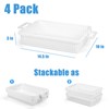 OUTFANDIA 4 Pack Plastic Basket for Organizing, Stackable A4 Paper