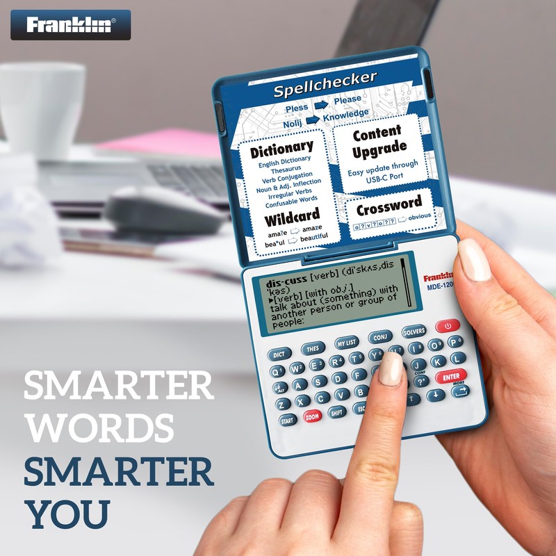 Franklin MDE-1200 Electronic Dictionary and Thesaurus – English Dictionary, Synonyms,