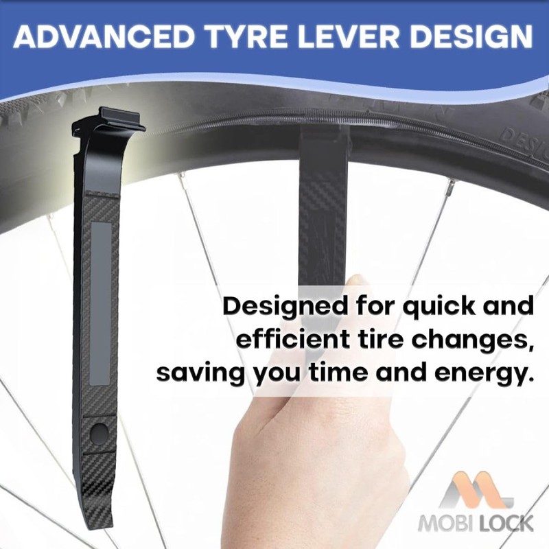 Mobi Lock Bicycle Tyre Lever - Tire Changing Tool for