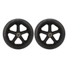 2pcs Replacement Wheel Professional Black Safe PU Front Wheel Accessory