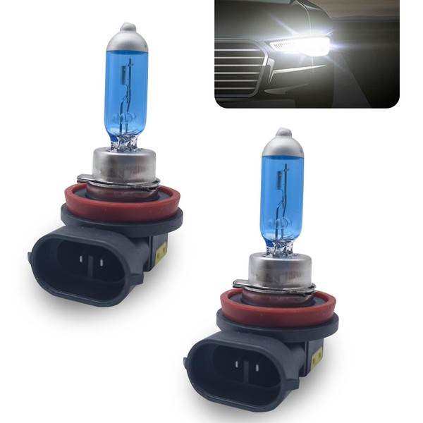 GKmow Pack-2 H8 Halogen Bulbs, Car Xenon Light Bulbs, 12V