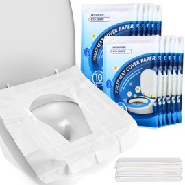 Toilet Seat Covers Disposable (110 pack), XL Flushable Toilet Seat Covers YGDZ Travel Paper Toilet Seat Cover for Kids Potty Training, Adults, Biodegradable Travel Essential Accessories for Airplane