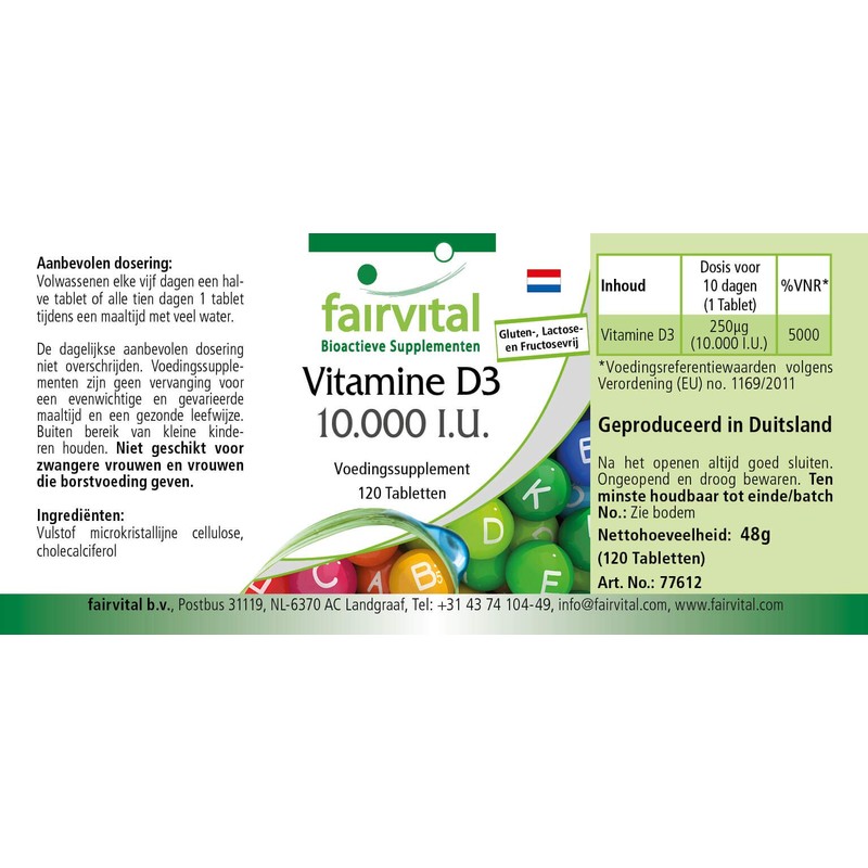 Fairvital Vitamin D3 10,000 IU Depot - High Dose -