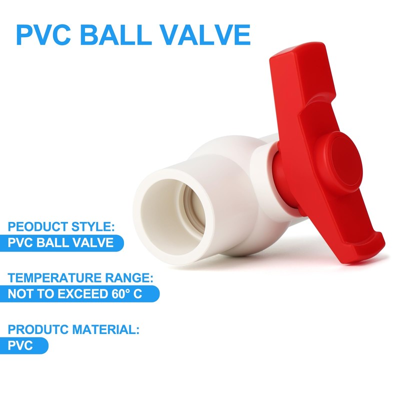 ERGAOBOY Pack of 5 32 mm PVC White Shut-off Ball