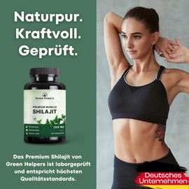 Premium Shilajit Kapseln | Hochdosiert | 1300 mg pro Tagesdosis | Original Mumijo Himalaya Shilajit | 120 Kapseln, vegan & laborgeprüft