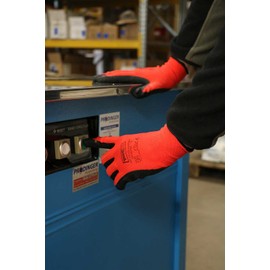 Goodjob Black Grip Latex Coated Gloves Red/Black 12 Pairs