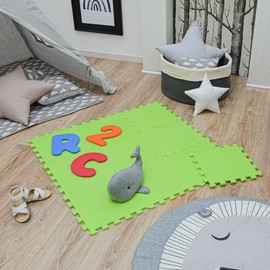LittleTom 9 Pieces Play Mat Baby Puzzle Mat from Zero - 30 x 30 cm Crawling Mat Baby Play Mat Children Baby Blanket Play Mat - Floor Mat Children's Room - Activity Baby Mat Floor Protection Mat Baby