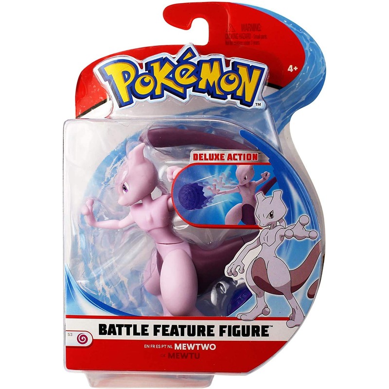 Wicked Cool Toys, LLC BO95134 Pokémon Mewtwo Action Figure, Red,