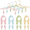 Travel Ready 12 Pack Plastic Folding Travel Hangers Durable Slim