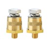 Ampper M8 Thread Male Brass Battery Terminal Charging Posts, M8