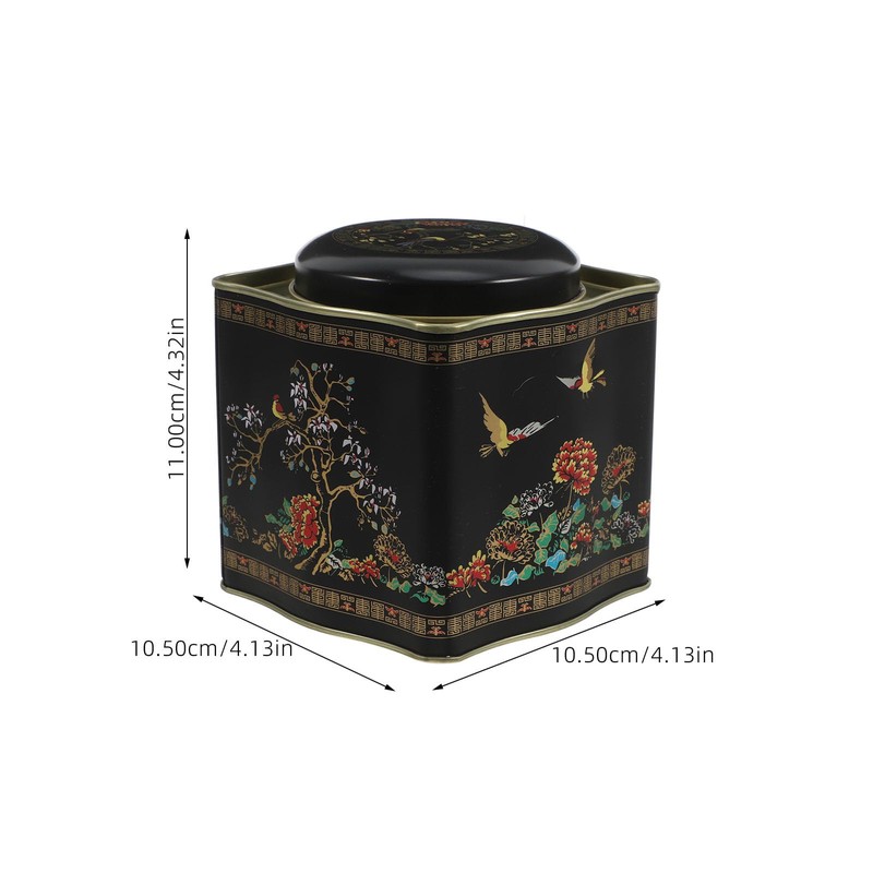 PRETYZOOM Cookie Tin Tinplate Square Cans Tin Containers with Lids