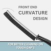 CrafTreat Hard Bristle Crevice Cleaning Brush – 6 Pack (Black)
