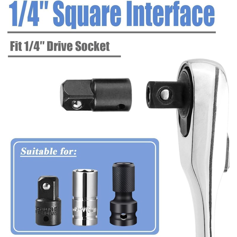 Ejoyous Mini Ratchet, 1/4 Inch Mini Ratchet Wrench Socket Ratchet