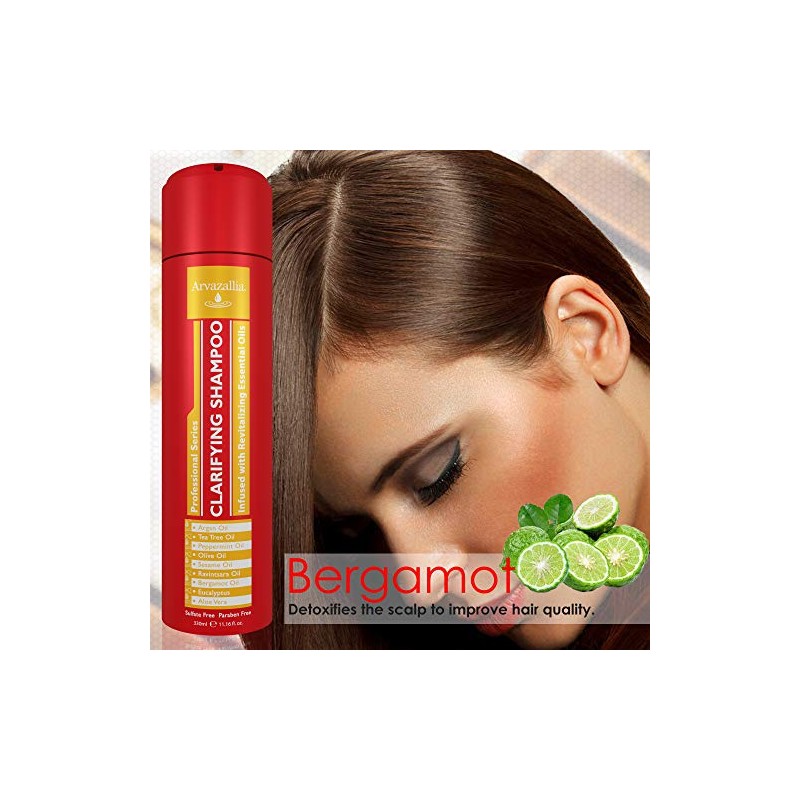 Arvazallia Clarifying Shampoo Infused with Revitalizing Essential Oils - Professional-Grade