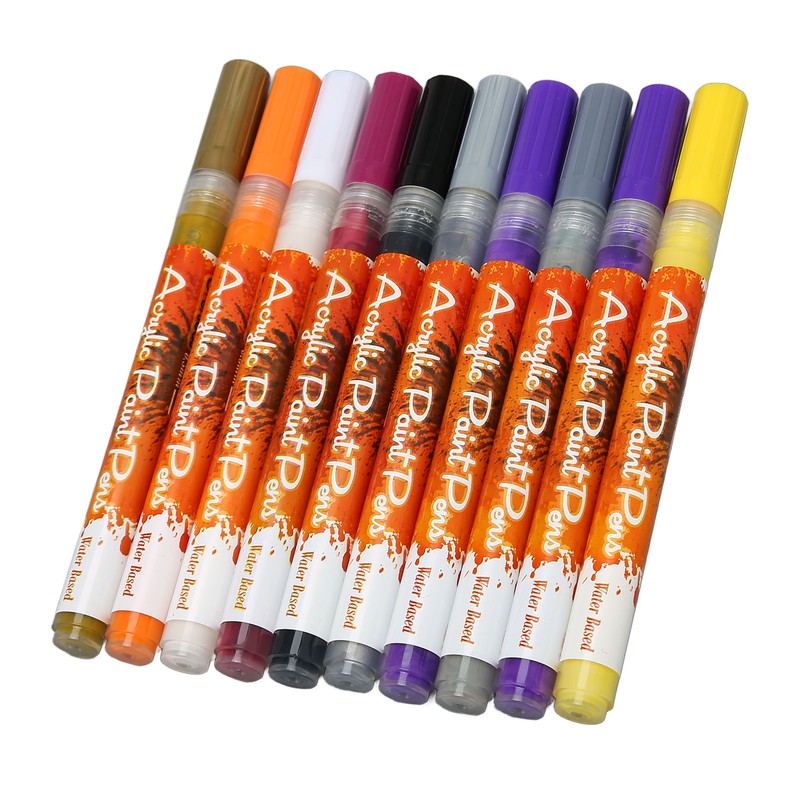 10PCS Nail Art Pen Set Colorful ABS Housing Nail Point
