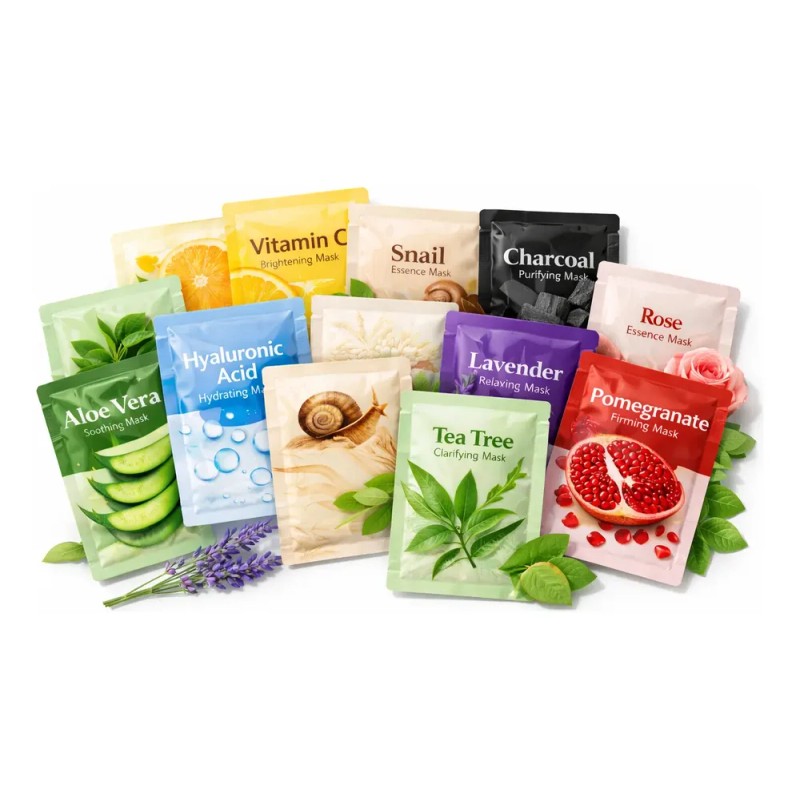 Pack 40 Mascarillas Faciales Coreanas Hidratantes Skinova
