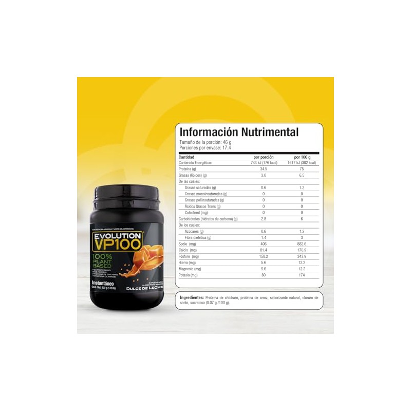 Evolution VP100 Proteína Vegana de Chícharo y Arroz