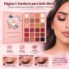 5 En 1 Paleta Sombras, Gloss, Iluminador, Rubor Y Contorno