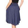 Stretch Bolsillo de la es Mujeres de solaz Falda, Azul