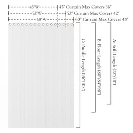 HMYI - Cortinas plisadas 100 % opacas con cierre magnético, 100 % opacas, color blanco, 1 panel, 45 x 84 pulgadas, blanco grisáceo