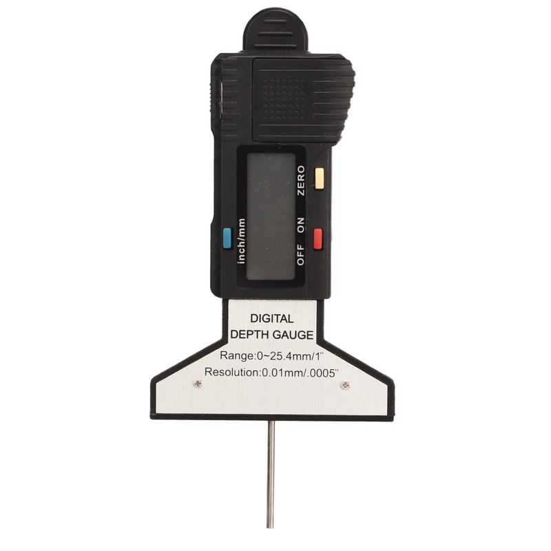 Digital Tyre Tread Depth Gauge Inch mm Conversion 0‑25.4mm Range