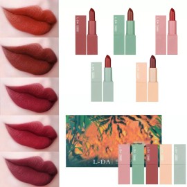 Lenio® 5 Pcs   Lipstick Set Maquillaje Pink Up
