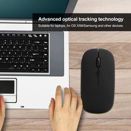 PUSOKEI Drahtlose Bluetooth-Maus, Bluetooth5.0 Ultra-Silent-Computermaus für Laptops/Tablets, Einstellbare DPI 800/1200/1600, 10-Meter-Fernübertragung