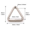1 pulgada anillo triangular metálico, plateado - 30 piezas