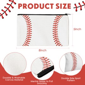 Eccliy 20 Pcs Golf Makeup Bag Golfer Cosmetic Bag Canvas Gifts Golf Accessories for Girls Toiletry Pouch with Zipper for Women Team Party