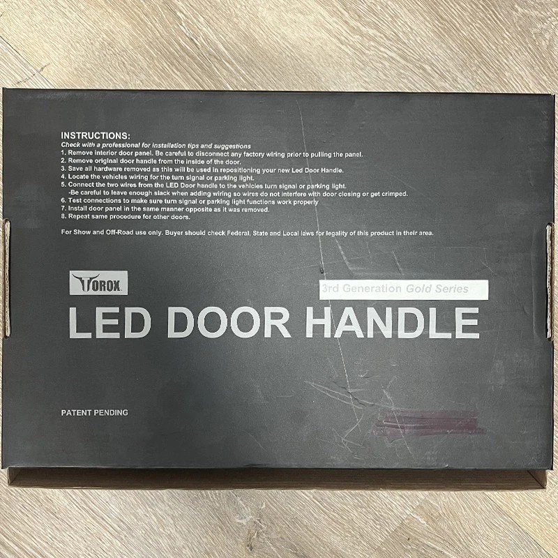 Torox LED/AMBER Chrome Door Handles w/1 Keyhole for 2002-2008 Dodge