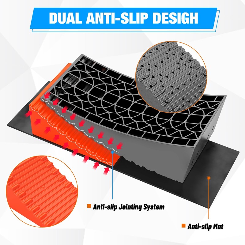 Nilight RV Leveler - 2 Pack Camper Leveling Blocks Ramp