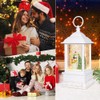 Christmas Decorations Musical Snow Globe Lantern, Glittering Lighted, 6H Timer,