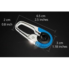 Stainless Steel Carabiner Key Chain with Double Key Rings - Keyring Holder, Key Belt Clip, Keychain fob Holder, Heavy Duty Key Chain, fob Keychain, Keychains for Men, Backpack Clip (Blue)