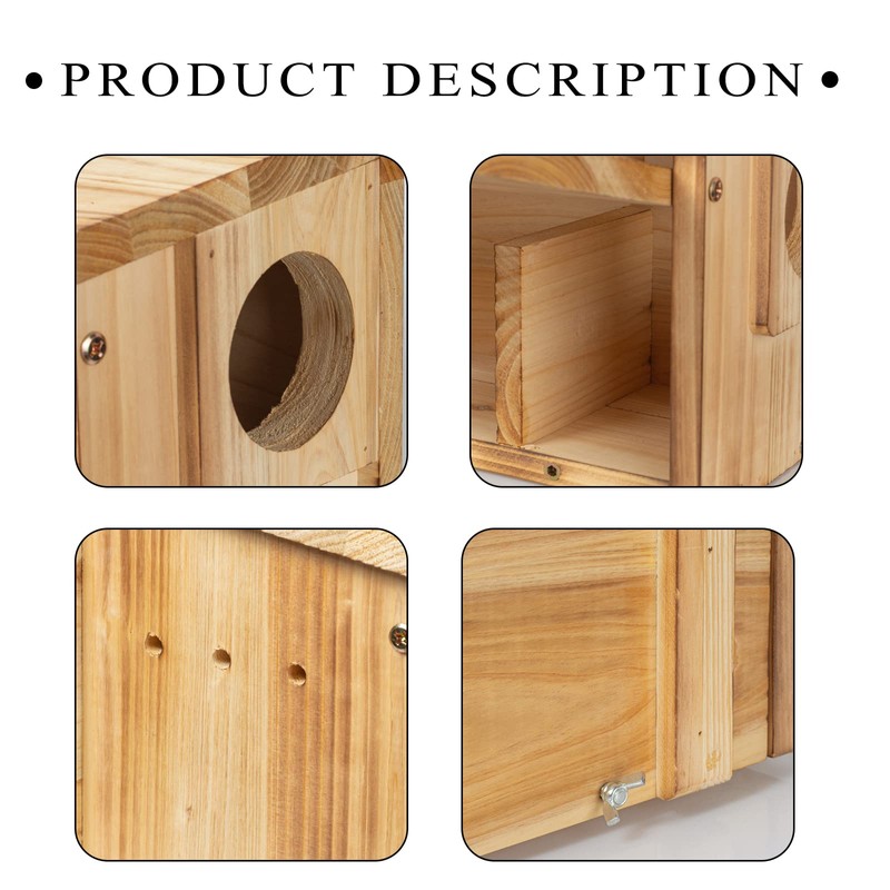 BalterFF Squirrel Houses for Outside Nesting Box Nest Funny Wooden