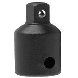 Utoolmart 1/2 Inch Drive (F) x 3/8 Inch (M) Impact Socket Adapter Converter And Reducer Set for Sleeve Reducer Ratchet Wrenches, Female to Male, Cr-V (Black) 1Pcs