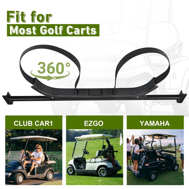 Universal Golf Cart Bag Holder Bracket Fit for Yamaha, EZGO