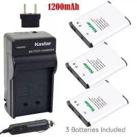 Kastar EN-EL19 Battery& Normal Charger for Nikon Coolpix S3200 S32, Sony NP-BJ1 DSC-RX0 - 1 Normal Charger + 3 Batteries