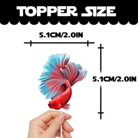 18pcs Glitter Dessert Cupcake Topper Pet Fish Theme Decorations Baby Shower Boys Girls Happy Birthday Party Decor Supplies