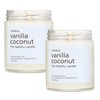 Lavanila Vanilla Coconut Scented Natural Soy Candle (2-Pack) - Handcrafted,