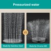 AULEEND All Metal Rain Shower Head - Heavy Duty Stainless