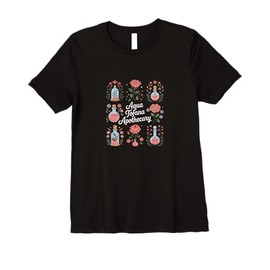 Womens Aqua Tofana Apothecary Floral Women Poison Feminist Premium T-Shirt