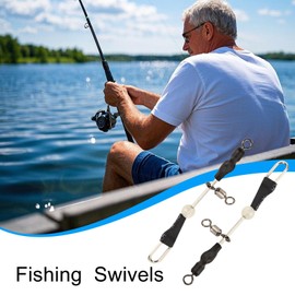 Barrel Swivels Fishing Tackle - Fish Caught Bearing Connector Set of 5 | Fishing Swivels Tackle Lure Leader Lines Connector for Saltwater Freshwater