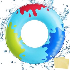 Float Ring, Includes 2 Vinyl Repair Tapes, Float, For 1 Seater, For Children, Adults, Children, Kids, O-Shape, Strong Buoyancy, Thick, Durable, Air-proof, Leak Resistant, Break-Resistant, Stable,