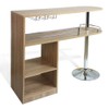 Homegear Kitchen Cocktail Bar Table - Oak