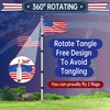 iElyiEsy Telescopic Flag Pole Kit 20Ft Height Adjustable Heavy Duty