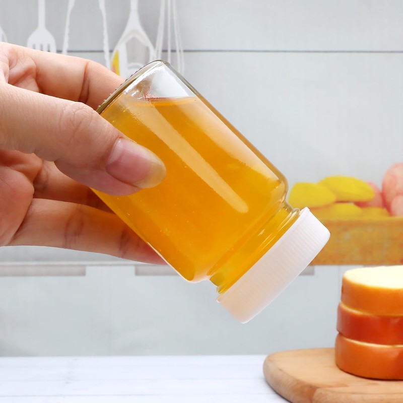 Woaiwo-q Juice Shot Bottles Set,2 Oz Wide Mouth Jars for