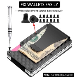 Sorftin Wallet Replacement Screw Kit – Elastic Cash Strap Replacement for Wallet (Standard Set - Black)