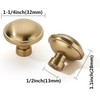khtumeware 10 Pack 1-1/4 inch Brushed Brass Cabinet Knobs Brushed
