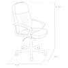 RED TOP Silla Ejecutiva Soporte Lumbar Base Giratoria con 5
